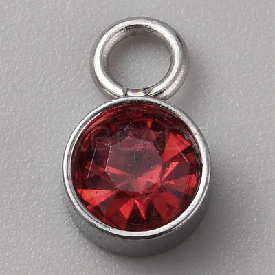 Glass Rhinestone Charms RB-WH0007-11C-1