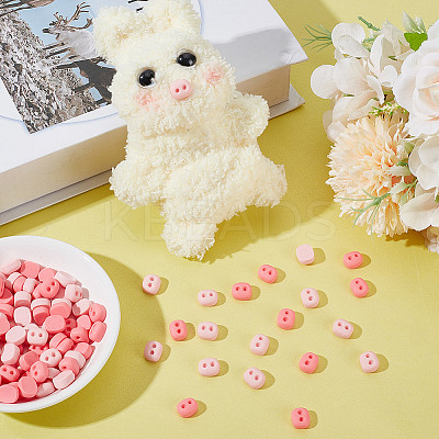 100Pcs 2 Colors Opaque Resin Cabochons RESI-NB0002-12-1
