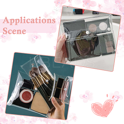 2Pcs Portable Transparent PVC Makeup Brush Bag MRMJ-SP0001-12C-1