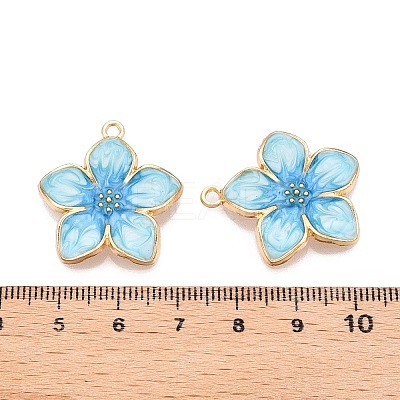 Rack Plating Alloy Enamel Pendants ENAM-N056-365KCG-04-1
