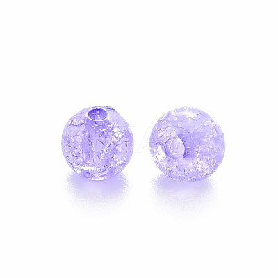 Transparent Crackle Acrylic Beads X-MACR-S370-G8mm-1