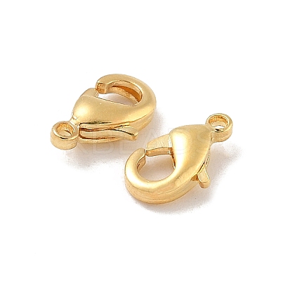 Brass Lobster Claw Clasps KK-H503-34G-01-1