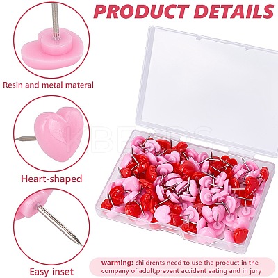 Heart Plastic Push Pin FIND-WH20003-88C-1