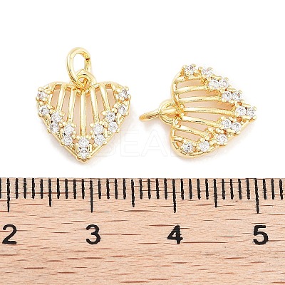Brass Zircon Pendants KK-P271-24G-1