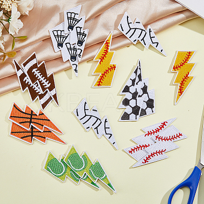16Pcs 8 Colors Lightning Hotfix Patches PATC-HS0001-06-1