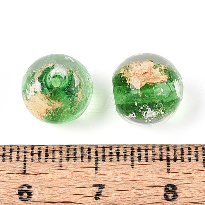 Handmade Gold Foil Glass Beads LAMP-C004-03I-1