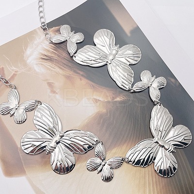 Alloy Butterfly Link Chain Waist Belly Chains for Women FS-WG8F5E3-01-1