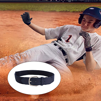 1Pc Imitation Leather & Polyester Elastic Softball Belts AJEW-CL0001-37A-1