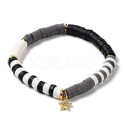 10Pcs 10 Styles Polymer Clay Heishi Beads Stretch Bracelets Sets BJEW-JB05923-1