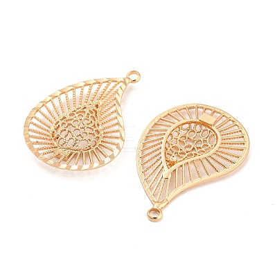 Rack Plating Brass Hollow Pendants KK-P244-06KCG-1