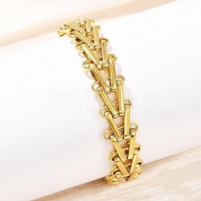 304 Stainless Steel Link Chain Bracelets for Women BJEW-C113-01G-1
