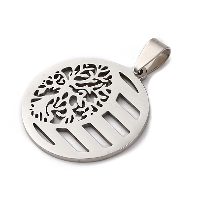 201 Stainless Steel Pendants STAS-V013-08P-1