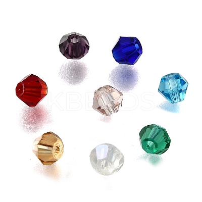 8 Colors Imitate Austrian Crystal Electroplate Bicone Glass Bead Strands GLAA-FP0001-32-1