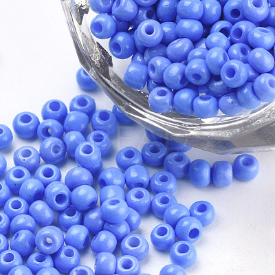 Baking Paint 8/0 Glass Seed Beads SEED-Q025-3mm-L23-1