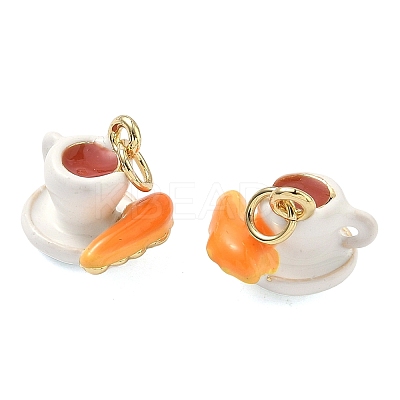 Brass Enamel Pendants KK-H259-04G-1