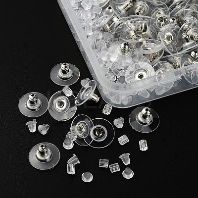 300pc Clear Bell Plastic Earring Backs