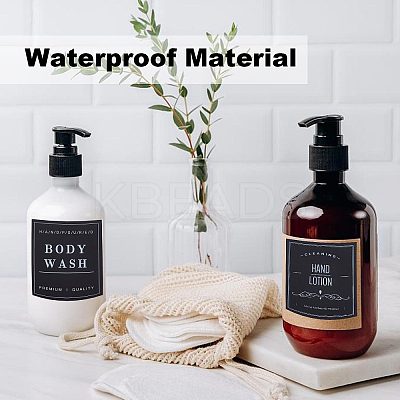 3 Bags 3 Styles PVC Adhesive Bathroom Sorting Storage Stickers STIC-CP0001-04A-1