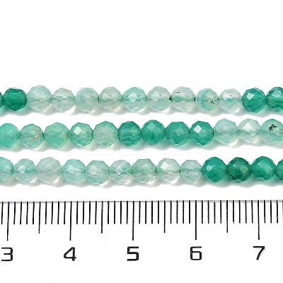 Gradient Color Natural Green Onyx Agate(Dyed & Heated) Beads Strands G-A252-A04-01-1
