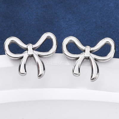 304 Stainless Steel Stud Earrings for Women LS-EJEW-K306-17P-1