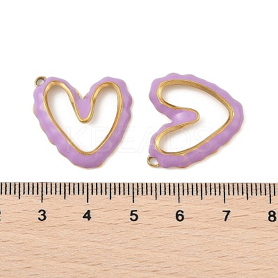 304 Stainless Steel Enamel Pendants STAS-P380-08G-01-1