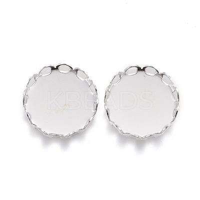 304 Stainless Steel Cabochon Settings X-STAS-P249-16G-S-1