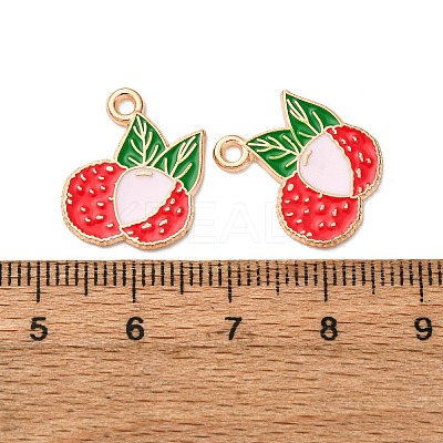 Fruits Alloy Enamel Pendants FIND-D304-03G-KCG-1