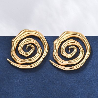 304 Stainless Steel Stud Earrings for Women LS-EJEW-K306-15G-1