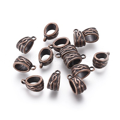 Tibetan Style Alloy Tube Bails RLF10386Y-NF-1