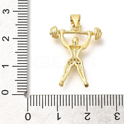 Rack Plating Brass with Cubic Zirconia Pendants KK-Z086-41G-1