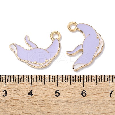 Alloy Enamel Pendants ENAM-O001-08R-G-1
