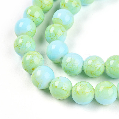 Baking Paint Glass Beads Strands DGLA-N003-10mm-C04-1