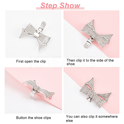 Alloy Rhinestone Shoe Decorations DIY-FG0003-79P-1