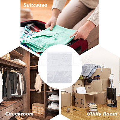 Non-woven Fabric Shoes Storage Bags with Visible Window ABAG-WH0045-13B-1