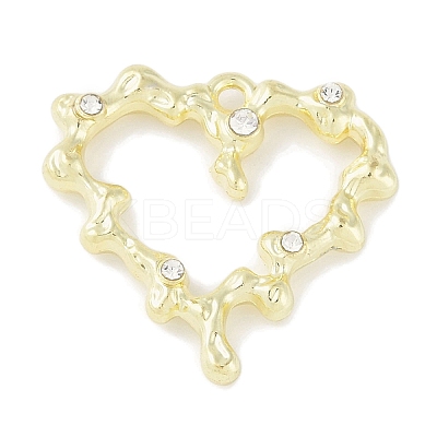 Rack Plating Alloy Crystal Rhinestone Pendants PALLOY-F018-16G-02-1