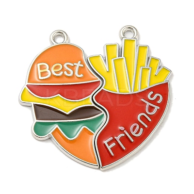 Alloy Enamel Split Pendants FIND-Z026-03B-1