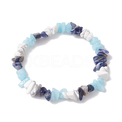 Natural Gemstone Stretch Bracelets for Women BJEW-JB10995-01-1