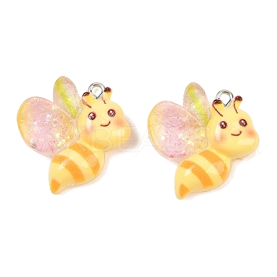 Transparent & Opaque Resin Pendants RESI-P048-02D-P-1