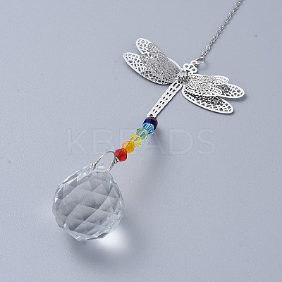 Crystals Chandelier Suncatchers Prisms Chakra Hanging Pendant LS-AJEW-I040-15P-1