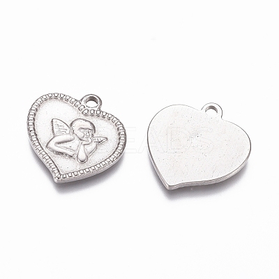 Non-Tarnish 304 Stainless Steel Angel Pendants X-STAS-G218-07P-1