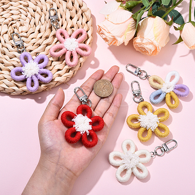Polyester Pendant Decorations HJEW-YW00127-01-1