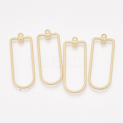 Smooth Surface Alloy 2-Loop Link Pendants PALLOY-T067-54MG-1