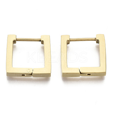 304 Stainless Steel Huggie Hoop Earrings STAS-R115-25G-1