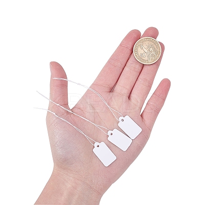 White Rectangle Jewelry Price Tags LS-X-TOOL-C003-02-1