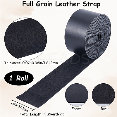 2M Flat AB Grade Cowhide Leather Cord AJEW-WH0479-73A-03-1