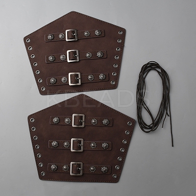 Imitation Leather Cuff Cord Bracelet AJEW-WH0248-629C-1