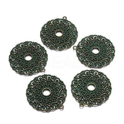 Flat Round Zinc Alloy Big Pendant PALLOY-R065-110-FF-1