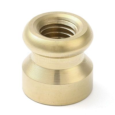 Golden Tone Round Wax Seal Brass Stamp Heads AJEW-M040-01G-O-1