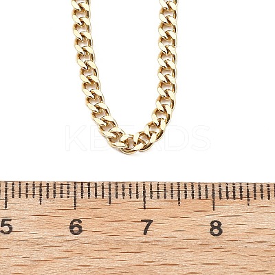 3.5MM 304 Stainless Steel Curb Chain Necklaces NJEW-T016-10G-1