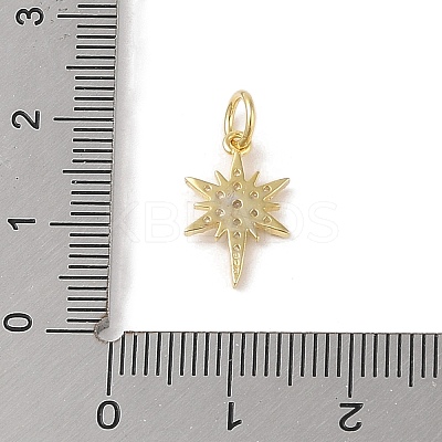 925 Sterling Silver Pave Clear Cubic Zirconia Star Charms STER-K181-01D-G-1