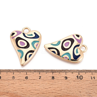 Rack Plating Alloy Enamel Pendants PALLOY-T091-15D-1